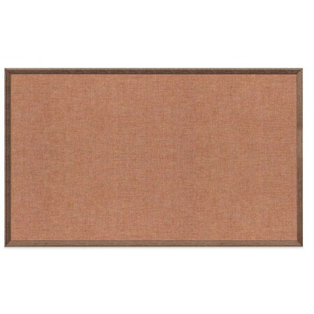 United Visual Products Decor Wood Combo Board, 72"x48", Walnut/Black Porcelain & Medium Grey UV705DEFAB-WALNUT-BLKPORC-MEDGRY